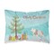 Caroline&#x27;s Treasures American Bulldog Christmas Canvas Fabric Decorative Pillow